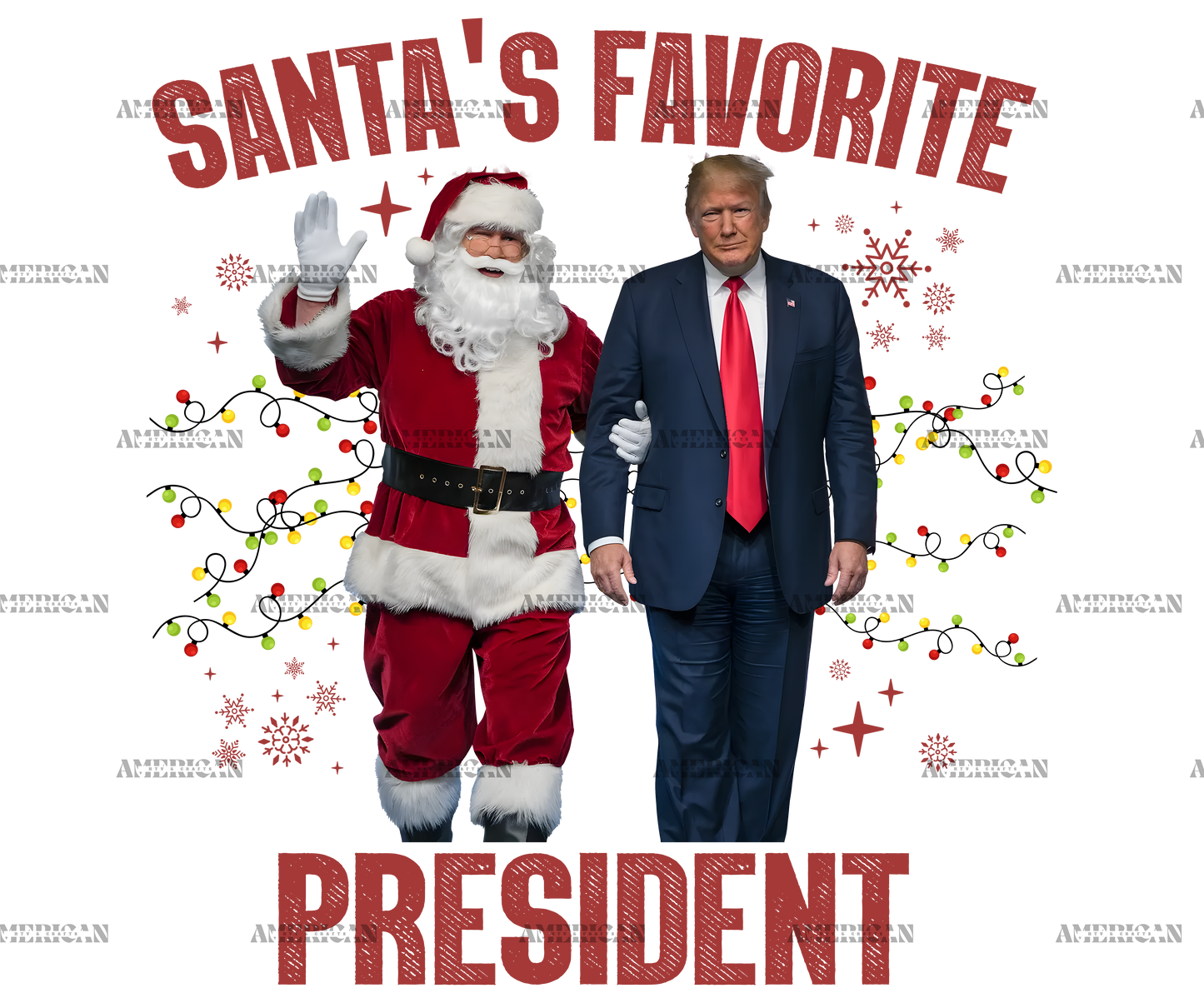 Santa's Favorite President-4 DTF Transfer