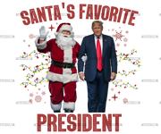 Santa's Favorite President-4 DTF Transfer