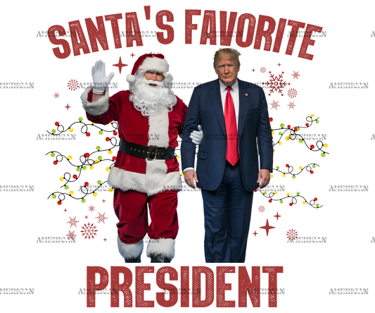 Santa's Favorite President-4 DTF Transfer