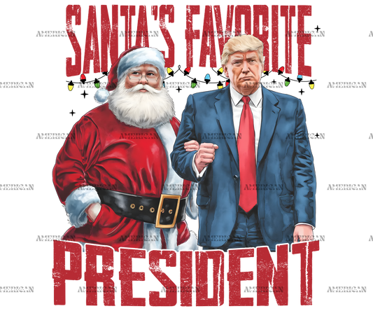 Santa's Favorite President-5 DTF Transfer