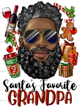 Santas Favorite Grandpa DTF Transfer