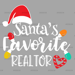 Santas Favorite Realtor  DTF Transfer