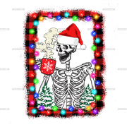 Skeleton Christmas Frame-1 DTF Transfer