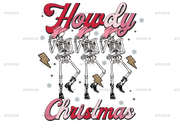 Skeleton Howdy Christmas DTF Transfer