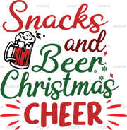 Snacks And Beer Christmas Cheer DTF Transfer