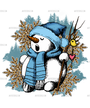 Snowman DTF Transfer