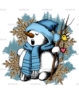 Snowman DTF Transfer