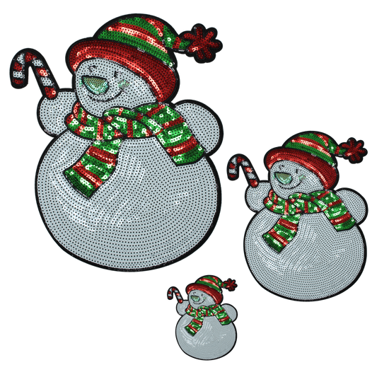 Snowman Patch (Large/Sequin)