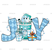 Snowman Coffee Joy DTF Transfer