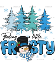 Snowman Feeling A Little Frosty DTF Transfer