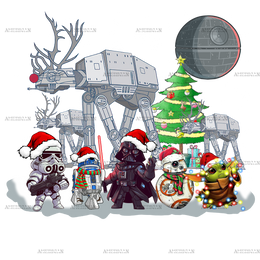 Star Wars Christmas DTF Transfer