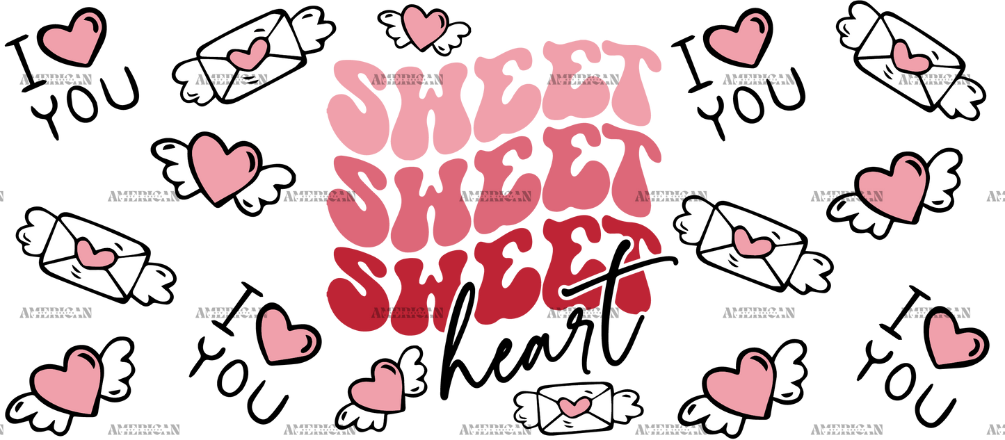 Sweet Heart Valentines UV DTF Transfer