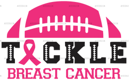 Tackle Breast Cancer Pink Football DTF Transfer