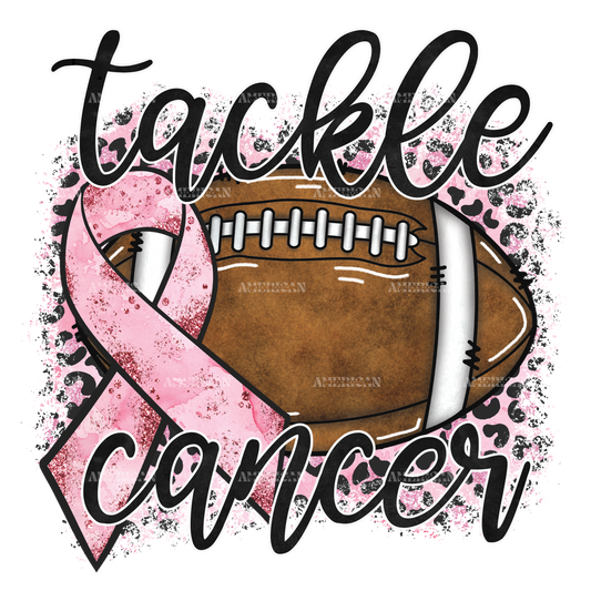 Tackle Breast Cancer Pink Leopard DTF Transfer