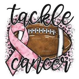 Tackle Breast Cancer Pink Leopard DTF Transfer