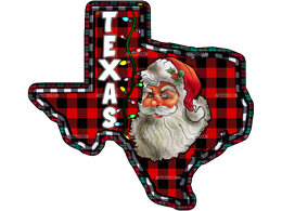 Texas Christmas DTF Transfer