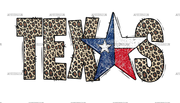 Texas Leopard Star DTF Transfer