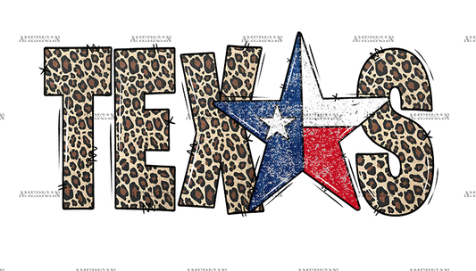 Texas Leopard Star DTF Transfer