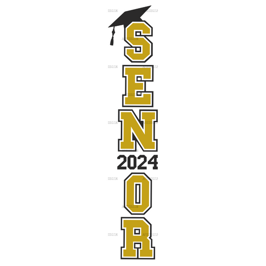 Senior 2024 Vertical Yellow DTF Transfer