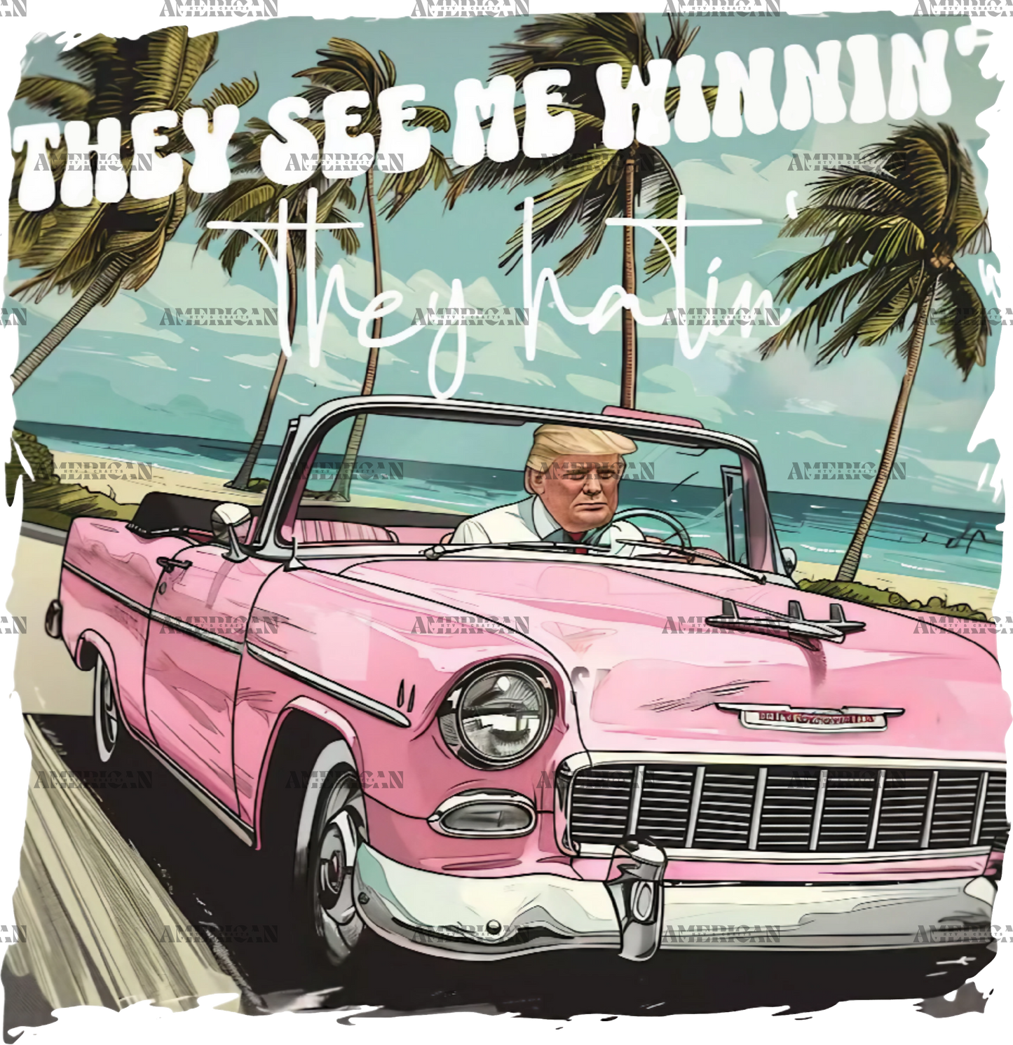 They See Me Winnin They Hatin Trump DTF Transfer