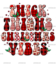 Thick Thighs Christmas Vibes-4 DTF Transfer