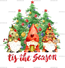 Tis The Season Gnomies DTF Transfer