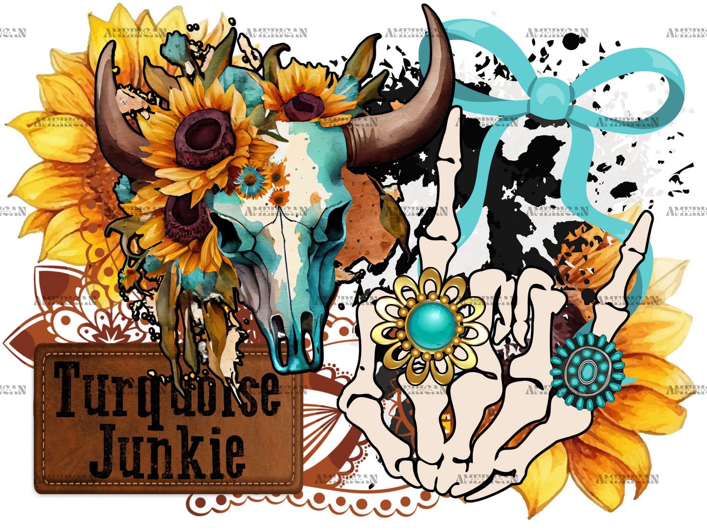 Turquoise Junkie DTF Transfer