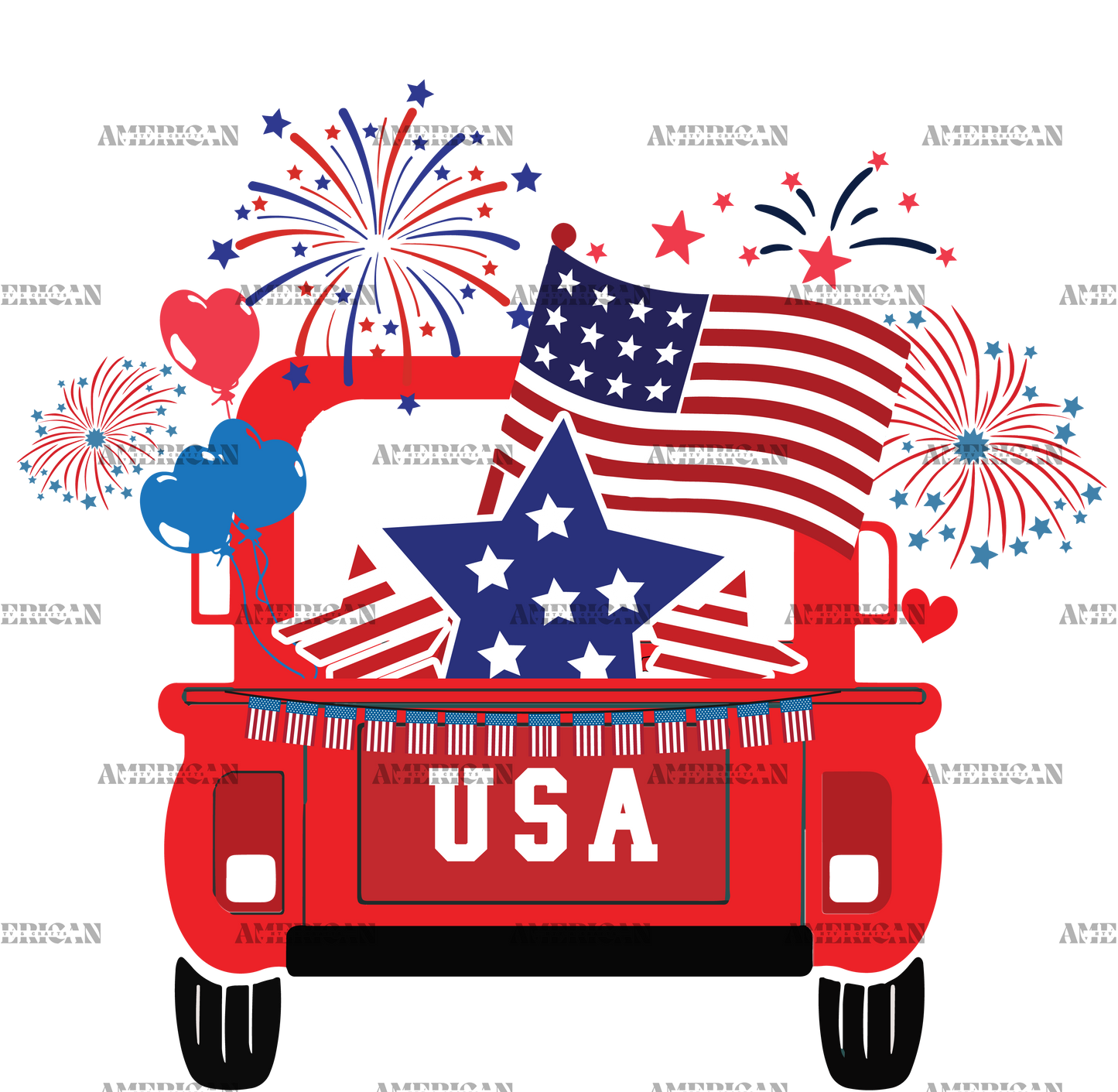 USA Truck DTF Transfer