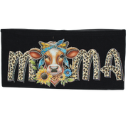 Bandana Cow Mama Sunflower Rhinestone DTF Transfer