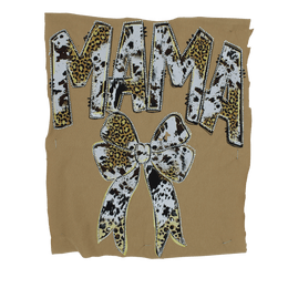 Leopard Luxe Mama Bow Rhinestone DTF Transfer