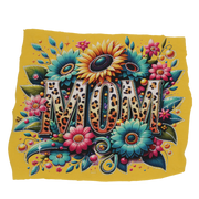 Leopard Floral MOM Rhinestone DTF Transfer
