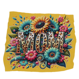 Leopard Floral MOM Rhinestone DTF Transfer