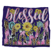 Blessed Mama Sunflower Rhinestone DTF Transfer