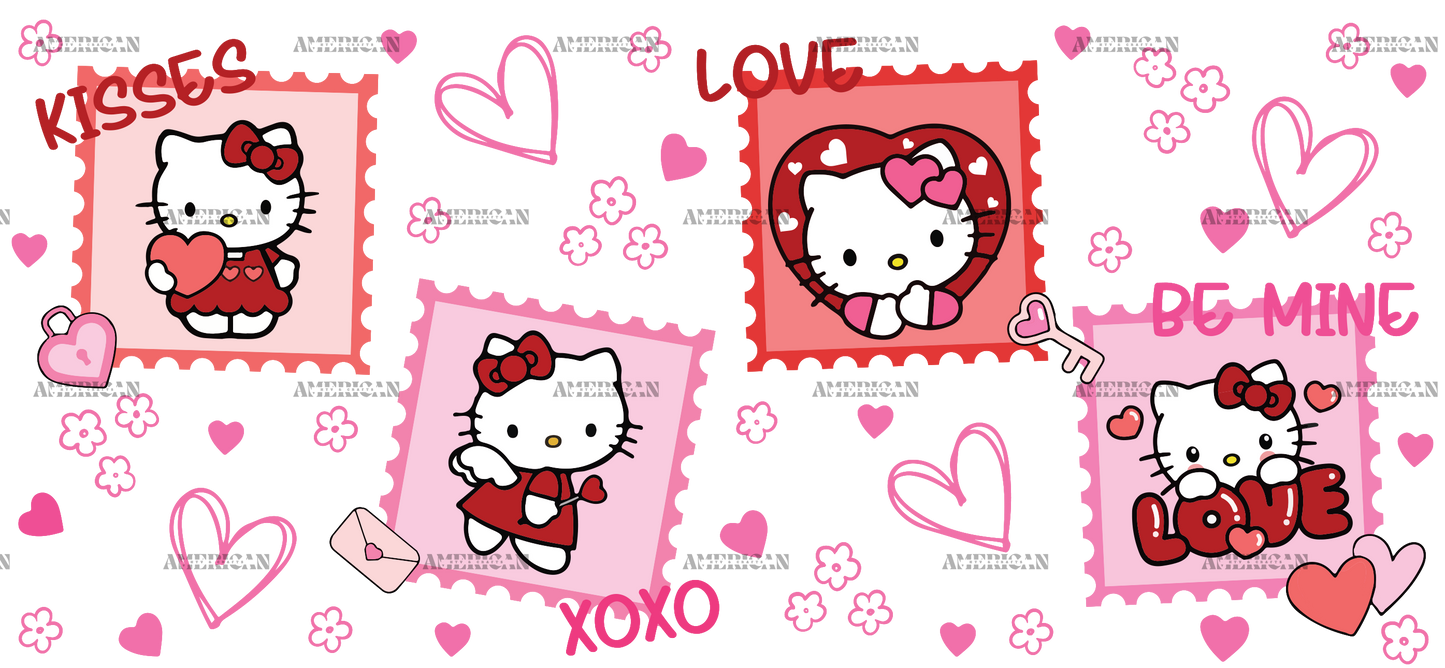 Valentine Kitty Frames UV DTF Transfer