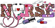 Valentines Day Nurse DTF Transfer