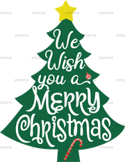 We Wish You A Merry Christmas Tree DTF Transfer