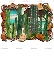 Western Cactus DTF Transfer