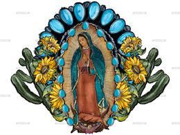 Western Lady Of Guadalupe Dtf Transfer