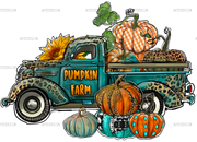 Western Pumpkin Farm Truck DTF Transfer