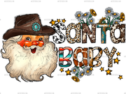 Western Santa Baby DTF Transfer