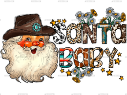 Western Santa Baby DTF Transfer