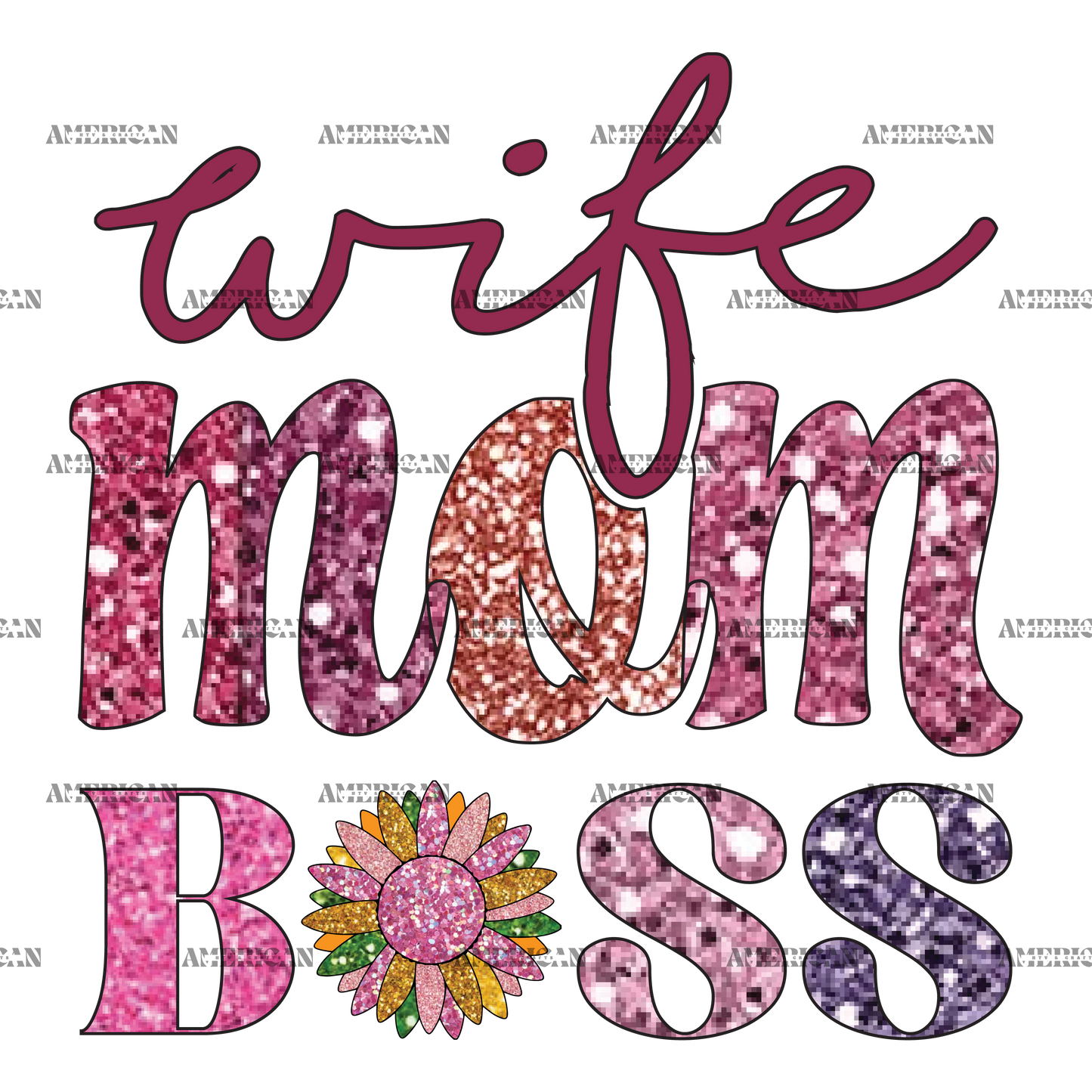 Wife Mom Boss-3 DTF Transfer