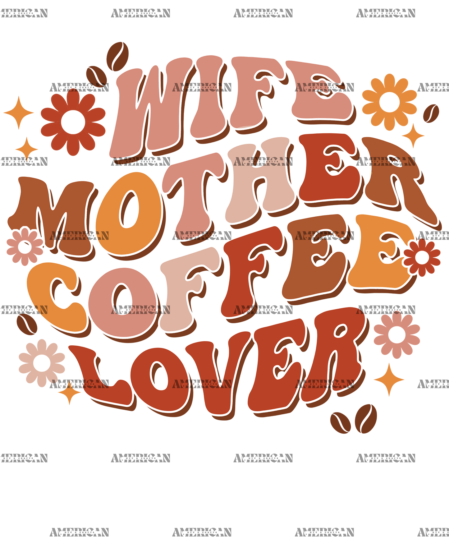 Wife Mother Coffee Lover DTF Transfer