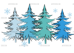 Winter Tree DTF Transfer