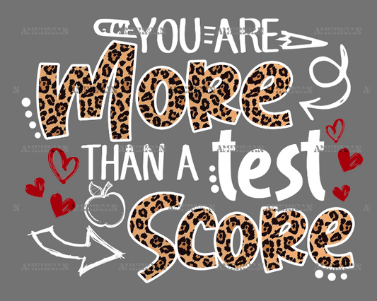 You Are More Than A Test Score White DTF Transfer