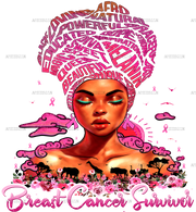 Afro Breast Cancer Survivor DTF Transfer