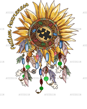 Autism Sunflower Dream Catcher DTF Transfer