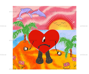 Bad Bunny Art Dtf Transfer