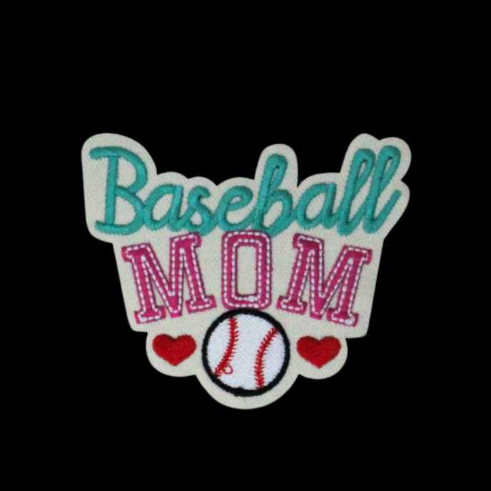 Baseball Mom Patch(Small/Embroidery)