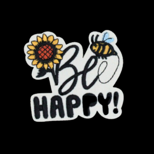 Be Happy Honey Bee Patch (Small/Embroidery)